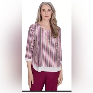 Striped Women's Top - Red and White